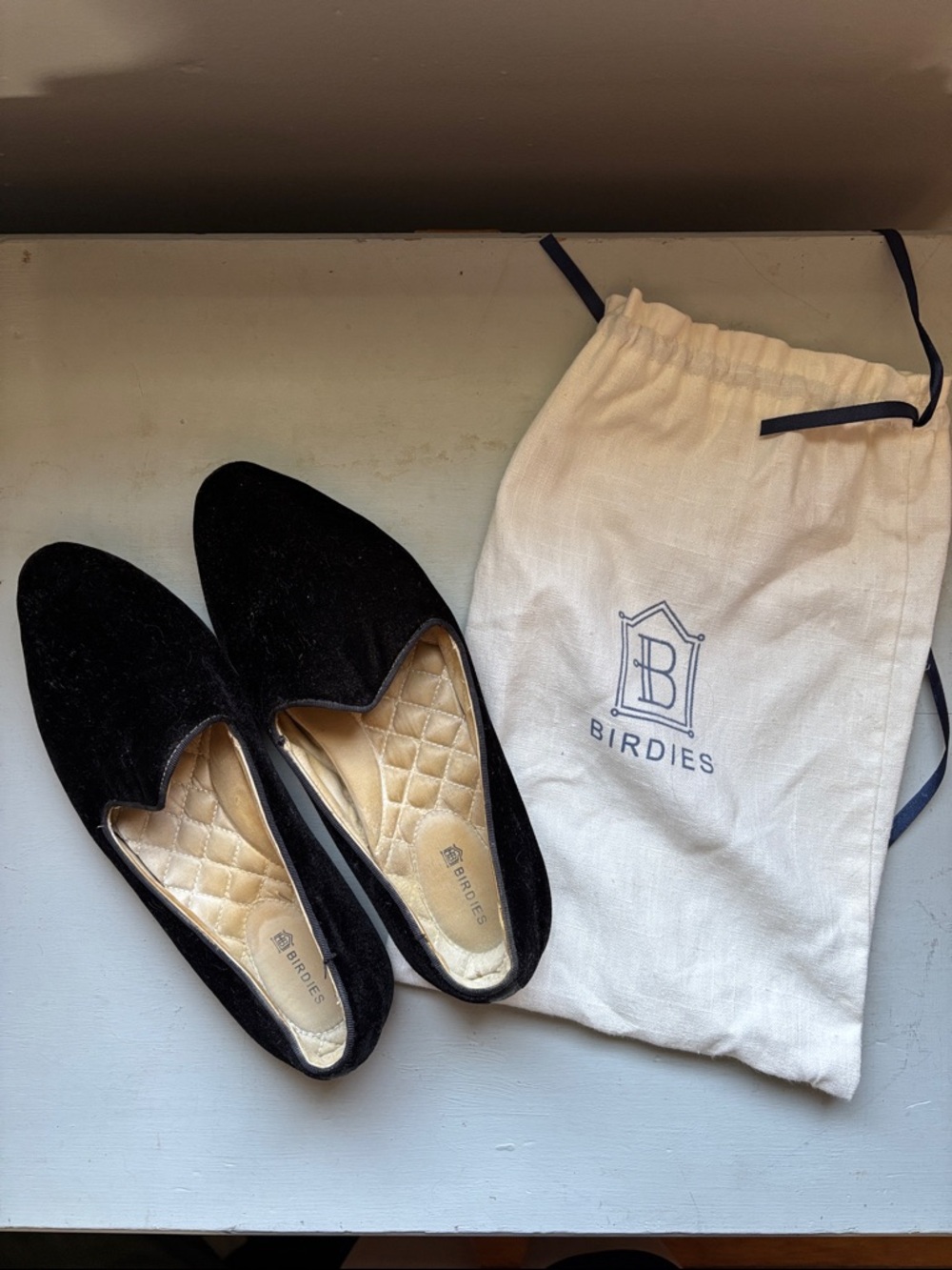 Birdies Velvet Flats
